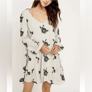 Free People Emma Austin Tunic Mini Dress Blue/Silver